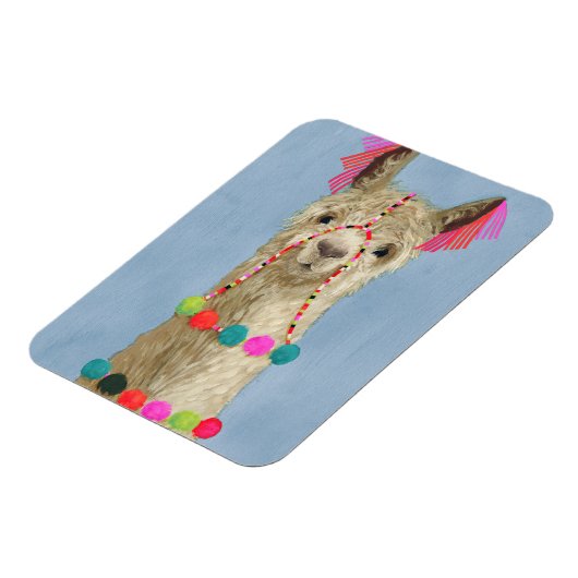 Adorned Llama - Beige Magnet (Linke Seite)