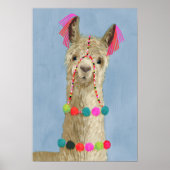 Adorned Llama - Beige Poster (Vorne)