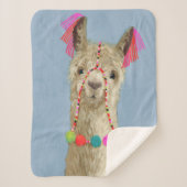 Adorned Llama - Beige Sherpadecke (Vorderseite)