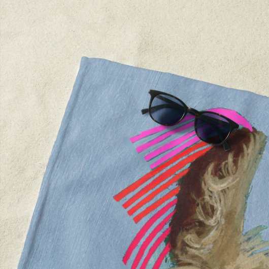 Adorned Llama - Beige Strandtuch (Beispiel)