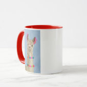 Adorned Llama - Beige Tasse (Vorderseite Links)
