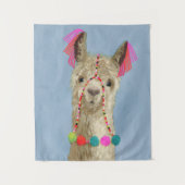 Adorned Llama - Beige Wandteppich (Vorderseite)
