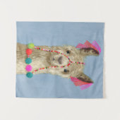 Adorned Llama - Beige Wandteppich (Vorderseite (Horizontal))