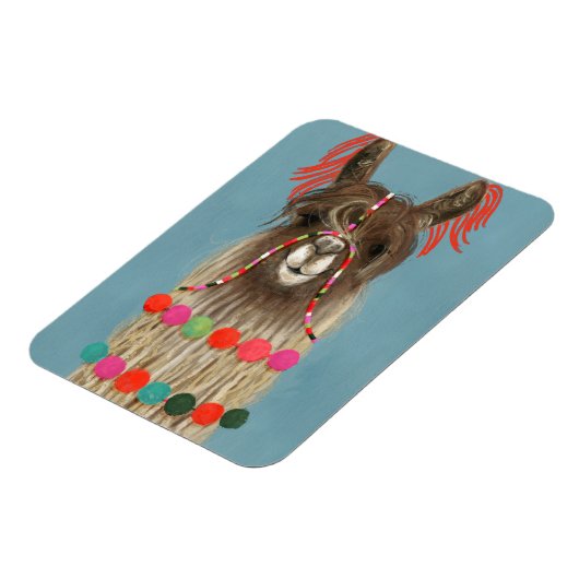 Adorned Llama - Brown Magnet (Linke Seite)