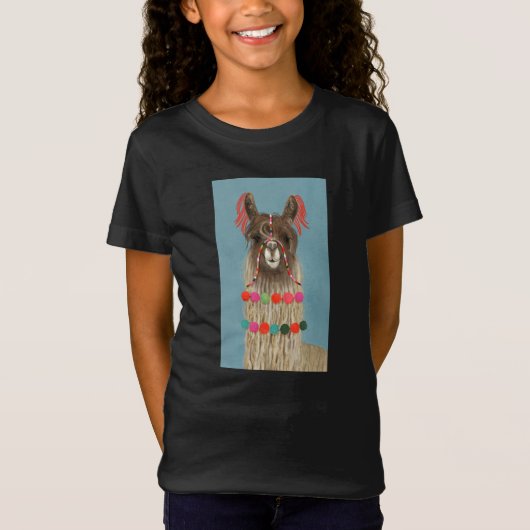 Adorned Llama - Brown T-Shirt (Vorderseite)