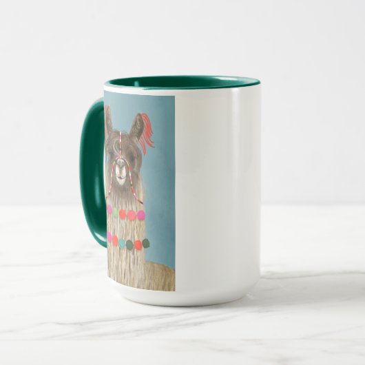 Adorned Llama - Brown Tasse (Vorderseite Links)