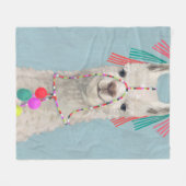 Adorned Llama - White Fleecedecke (Vorderseite (Horizontal))