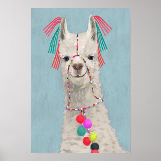 Adorned Llama - White Poster (Vorne)