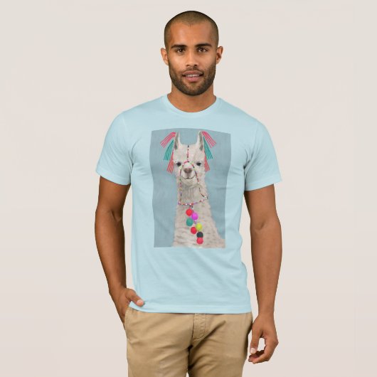 Adorned Llama - White T-Shirt (Vorne ganz)