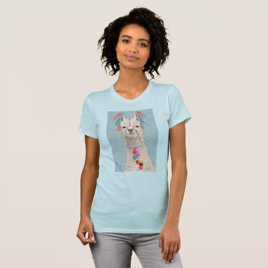 Adorned Llama - White T-Shirt (Vorne ganz)
