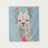 Adorned Llama - White Wandteppich (Vorderseite)
