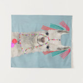 Adorned Llama - White Wandteppich (Vorderseite (Horizontal))