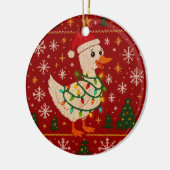 Adorno de cerámica Funny Christmas Goose Ornament  (Links)