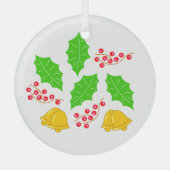 Adorno De Cristal Circular Feliz Navidad Ornament Aus Glas (Vorderseite)