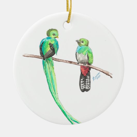 Adorno navideño quetzales keramik ornament (Vorne)