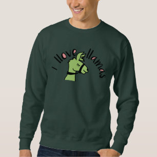 Adorns Llama Liebe I Llove Llamas Sweatshirt