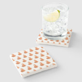 Adorobale Pumpkin Steinuntersetzer (Seitenansicht)