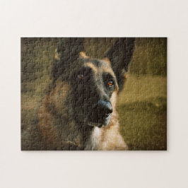 Adoroing Schäferhund-Foto Puzzle