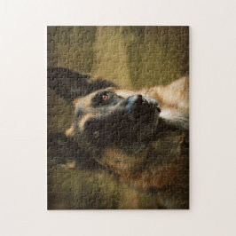Adoroing Schäferhund-Foto Puzzle