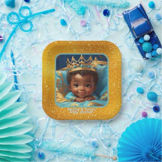 Adortable African Prince Royal Baby Shower/Birthda Pappteller (Party)