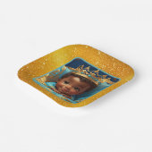 Adortable African Prince Royal Baby Shower/Birthda Pappteller (Gewinkelt)