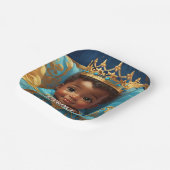 Adortable African Prince Royal Baby Shower/Birthda Pappteller (Gewinkelt)