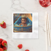 Adortable African Prince Royal Baby Shower/Birthda Serviette (Beispiel)