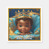 Adortable African Prince Royal Baby Shower/Birthda Serviette (Vorderseite)