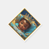 Adortable African Prince Royal Baby Shower/Birthda Serviette (Ecke)