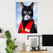 Adortable American Bobtail | AI Art Poster (Heimbüro)