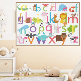 Adortable Animal Alphabet Poster