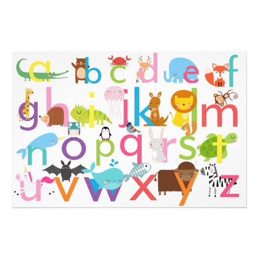 Adortable Animal Alphabet Poster (Vorne)