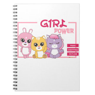 Adortable Animal Frienz Kunstdruckerei: Girl Power Notizblock