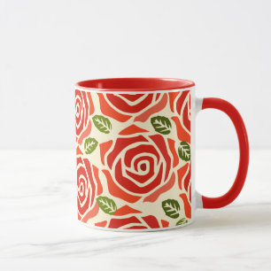 Adortable Aquarellmuster Rose niedlich Tasse