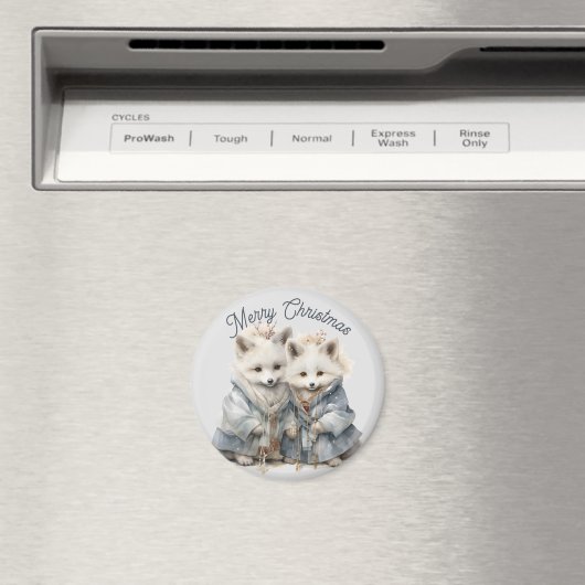 Adortable Artic Fox Holiday Magnet (In Situ (Geschirrspüler))