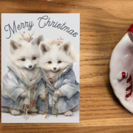 Adortable Artic Foxes Holiday Card XL Karte