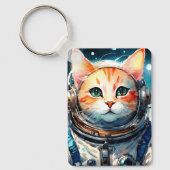 Adortable Astronaut Cat Schlüsselanhänger (Vorderseite)