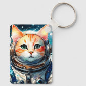 Adortable Astronaut Cat Schlüsselanhänger (Rückseite)