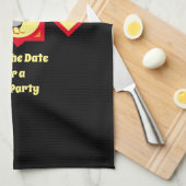 Adortable Atlantic Puffin Cartoon Monogram Foto Geschirrtuch (Viertel Falte)