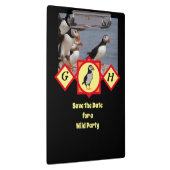 Adortable Atlantic Puffin Cartoon Monogram Foto Klemmbrett (Rechts)