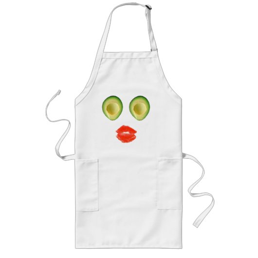 Adortable Avocado Visage für Rosa Schürze (Vorne)