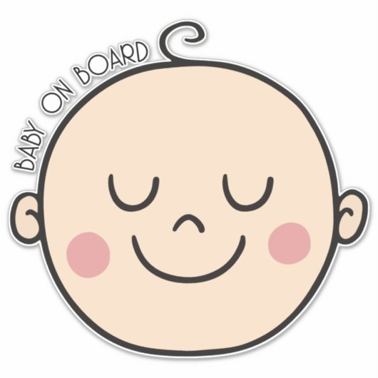 Adortable Baby an Bord Car Sticker (Vorderseite)