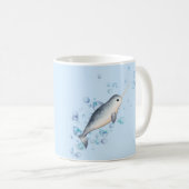 Adortable Baby Boy Narwhal Ocean Bubbles Kaffeetasse (VorderseiteRechts)