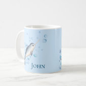 Adortable Baby Boy Narwhal Ocean Bubbles Kaffeetasse (Vorderseite Links)
