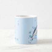 Adortable Baby Boy Narwhal Ocean Bubbles Kaffeetasse (Mittel)
