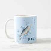 Adortable Baby Boy Narwhal Ocean Bubbles Kaffeetasse (Links)