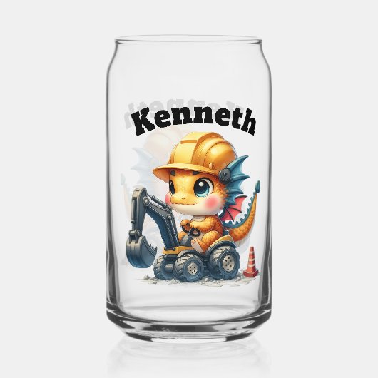 Adortable Baby Dragon für Mini-Bagger Dosenglas (Vorderseite)