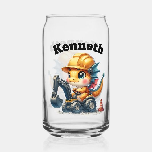 Adortable Baby Dragon für Mini-Bagger Dosenglas (Rückseite)