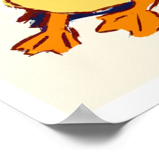 Adortable Baby Duckling Print für Kinderzimmer Poster (Ecke)