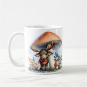 Adortable Baby Elche unter Pilzschirm Kaffeetasse (Links)